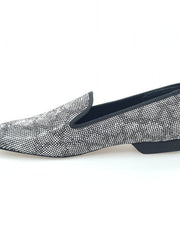 Carica immagine nella Galleria, Zeus (MS20) - Mocassino da Uomo in Camoscio Blu Notte con Borchiette Silver disegno Pyton Forma Lunga Wish Dance Shop