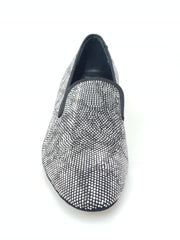 Carica immagine nella Galleria, Zeus (MS20) - Mocassino da Uomo in Camoscio Blu Notte con Borchiette Silver disegno Pyton Forma Lunga Wish Dance Shop