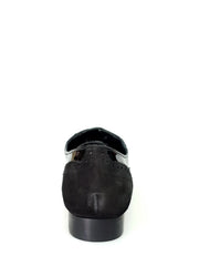 Carica immagine nella Galleria, ADONE (MS14) - Stringata Coda di Rondine Mod. Oxford Brogue Scarpa in Camoscio e Vernice Nera Forma Tonda Wish Dance Shop