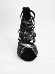 Load image into Gallery viewer, Natalia (360) - Woman's High Sandal in Silver Python