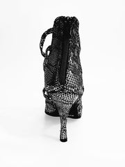 Load image into Gallery viewer, Natalia (360) - Woman's High Sandal in Silver Python