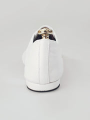 Carica immagine nella Galleria, Billie Pearl White - Scarpa Jazz Plus in Pelle Bianca Profilo Bianco Wish Dance Shop
