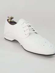 Carica immagine nella Galleria, Billie Pearl White - Scarpa Jazz Plus in Pelle Bianca Profilo Bianco Wish Dance Shop