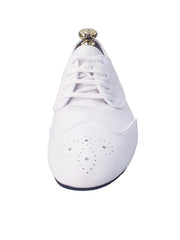 Carica immagine nella Galleria, Billie Pearl White - Scarpa Jazz Plus in Pelle Bianca Profilo Bianco