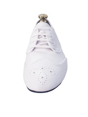 Carica immagine nella Galleria, Billie Pearl White - Scarpa Jazz Plus in Pelle Bianca Profilo Bianco Wish Dance Shop