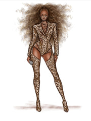 Carica immagine nella Galleria, Jenny (18/06) - Scarpa in seta Beige disegno Laserato Leopardo con dettagli e cinturini in Vernice Nera Tacco a Spillo Smaltato Nero