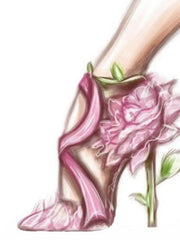 Carica immagine nella Galleria, Lilith Fleur (460) - Sandalo da Donna in Camoscio Rosso con Tomaia Anteriore in Fleur Oro e Tacco Slim Wish Dance Shop