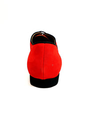 Carica immagine nella Galleria, Milano (MS07) KIZMI - Stringata da Uomo chiusura Mod. Oxford in Camoscio Rosso e Profilo Nero ricamo Kizmi nero Forma Tonda Wish Dance Shop