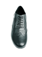 Carica immagine nella Galleria, Fred (MS12) - Stringata Coda di Rondine Mod. Oxford Scarpa in Pelle Nera Forma Tonda Wish Dance Shop