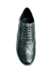 Carica immagine nella Galleria, Fred (MS12) - Stringata Coda di Rondine Mod. Oxford Scarpa in Pelle Nera Forma Tonda Wish Dance Shop
