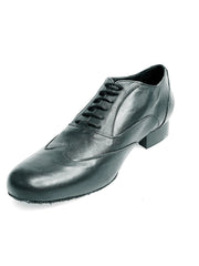 Carica immagine nella Galleria, Fred (MS12) - Stringata Coda di Rondine Mod. Oxford Scarpa in Pelle Nera Forma Tonda Wish Dance Shop