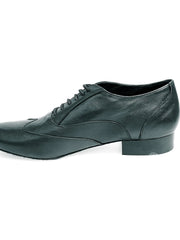 Carica immagine nella Galleria, Fred (MS12) - Stringata Coda di Rondine Mod. Oxford Scarpa in Pelle Nera Forma Tonda Wish Dance Shop