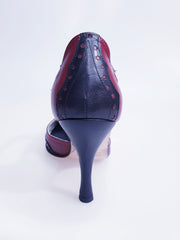 Carica immagine nella Galleria, Odette (TS53 V) - Scarpa chiusa da Donna in Pelle Bordò e Pelle Nera
