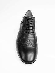 Carica immagine nella Galleria, Richard (MS14) - Stringata Coda di Rondine Mod. Oxford Brogue Scarpa in Pelle Nera Forma Lunga Wish Dance Shop