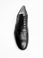 Carica immagine nella Galleria, Richard (MS14) - Stringata Coda di Rondine Mod. Oxford Brogue Scarpa in Pelle Nera Forma Lunga Wish Dance Shop