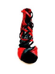 Load image into Gallery viewer, Natalia (360) - Women's High Sandal in Red Leather and Black Leather