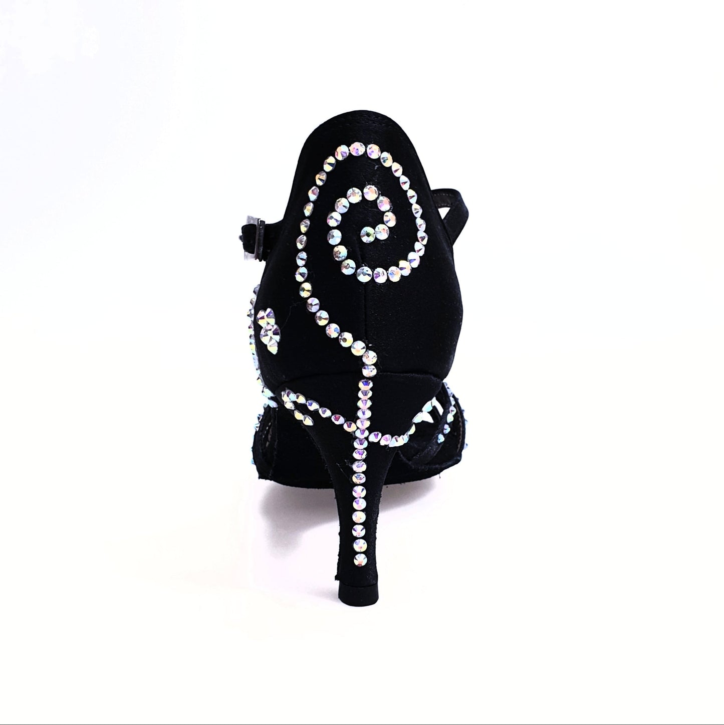 Scarpa Da Donna in Raso Seta Nero Infinity Plus Wish Dance, dettaglio chiusura