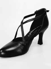 Carica immagine nella Galleria, Cuccarini (178FT) - Scarpa da Donna Semichiusa in vera Pelle Nera Wishdance