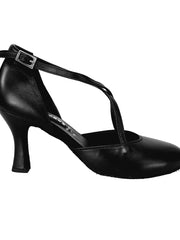 Carica immagine nella Galleria, Cuccarini (178FT) - Scarpa da Donna Semichiusa in vera Pelle Nera Wishdance
