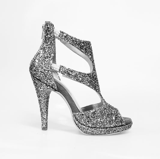 Sandalo da Donna Nina Kristall Wish Dance, argento, vista laterale
