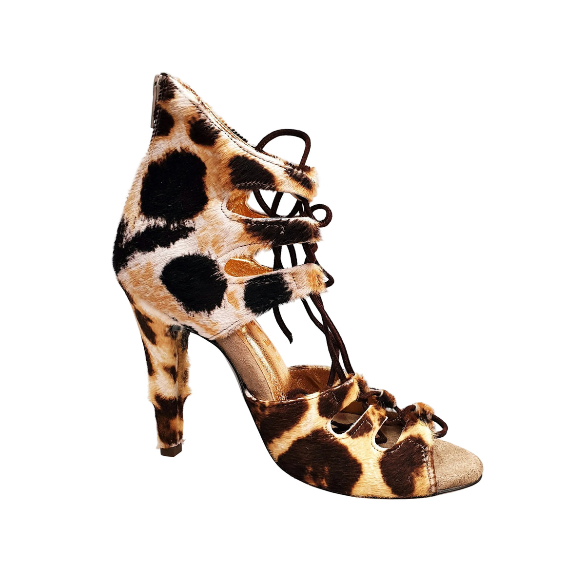 Sandalo da donna Laura Leopard Wish Dance, beige, vista frontale