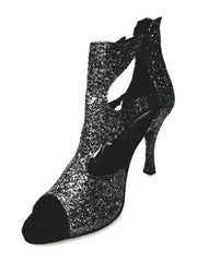 Carica immagine nella Galleria, Nina Kristall - Sandalo da Donna in Kristal Carbon foderato in Pelle Tacco a Rocchettino sottile Squadrato Wish Dance Shop