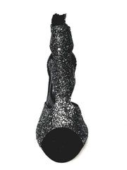 Carica immagine nella Galleria, Nina Kristall - Sandalo da Donna in Kristal Carbon foderato in Pelle Tacco a Rocchettino sottile Squadrato Wish Dance Shop