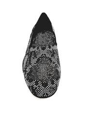 Load image into Gallery viewer, Viper Black (800PJ) - Mocassino da Uomo in Camoscio Nero con Swarovski Bianchi e Neri Suola in Mini Microlight