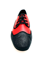 Load image into Gallery viewer, Billie Red Devil - Jazz Plus Shoe Black Glitter Toe remaining Red leather black cro profiles