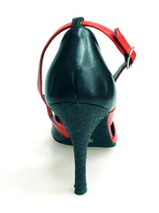 Load image into Gallery viewer, Scarpa da donna Malena 4400 in pelle nera e rossa, con design elegante e dettagli raffinati, ideale per occasioni speciali.