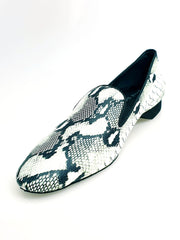 Carica immagine nella Galleria, Morelia (MS20) - Mocassino in Pitone Bianco/Verde Forma lunga Wish Dance Shop