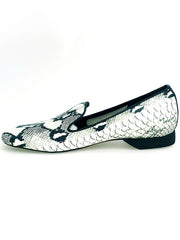 Carica immagine nella Galleria, Morelia (MS20) - Mocassino in Pitone Bianco/Verde Forma lunga Wish Dance Shop