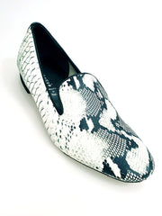 Carica immagine nella Galleria, Morelia (MS20) - Mocassino in Pitone Bianco/Verde Forma lunga Wish Dance Shop
