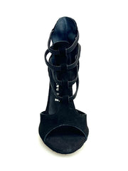 Load image into Gallery viewer, Lilith (460) - Sandalo da Donna in Camoscio Nero con Tacco alto a Spillo Largo