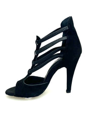 Load image into Gallery viewer, Lilith (460) - Sandalo da Donna in Camoscio Nero con Tacco alto a Spillo Largo