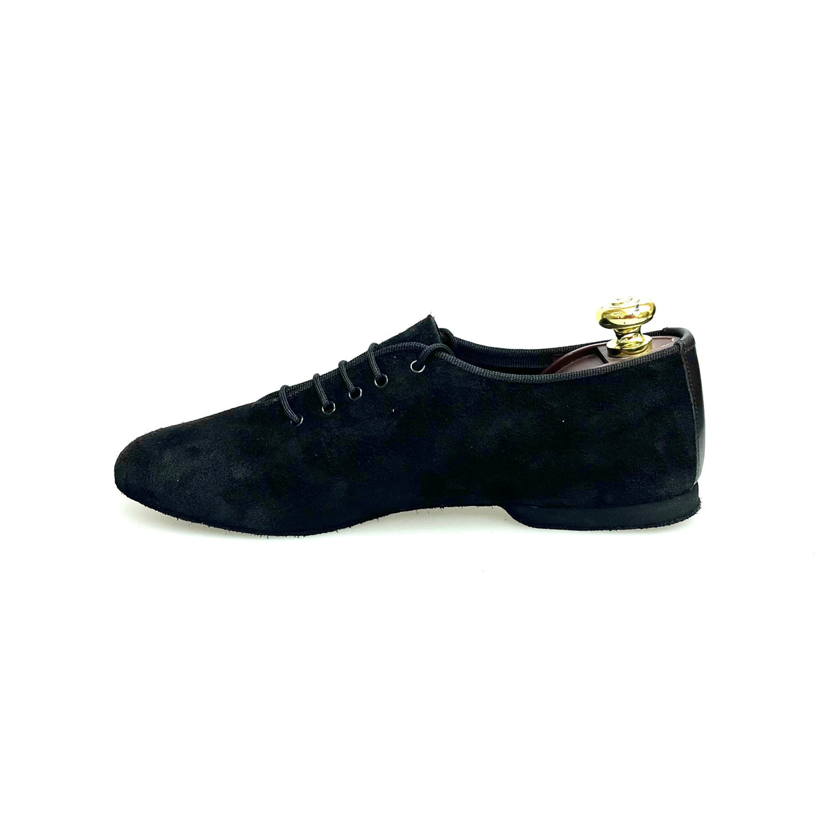 Scarpa jazz Wish Dance Shop Jazz 04 in camoscio nero con suola flessibile e design comodo per ballo e danza.