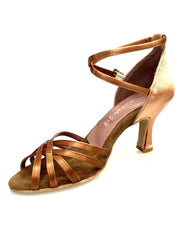 Carica immagine nella Galleria, Andromaca Vegan QB (45QB) Senza Rete - Scarpa Vegana in Raso Bronzo fondo Gommina Flex Wish Dance Shop