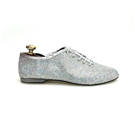 Scarpa Jazz Wish Dance Shop Jazz 03 in Prisma Silver, con dettagli lucidi e design elegante, visibile dall'immagine.