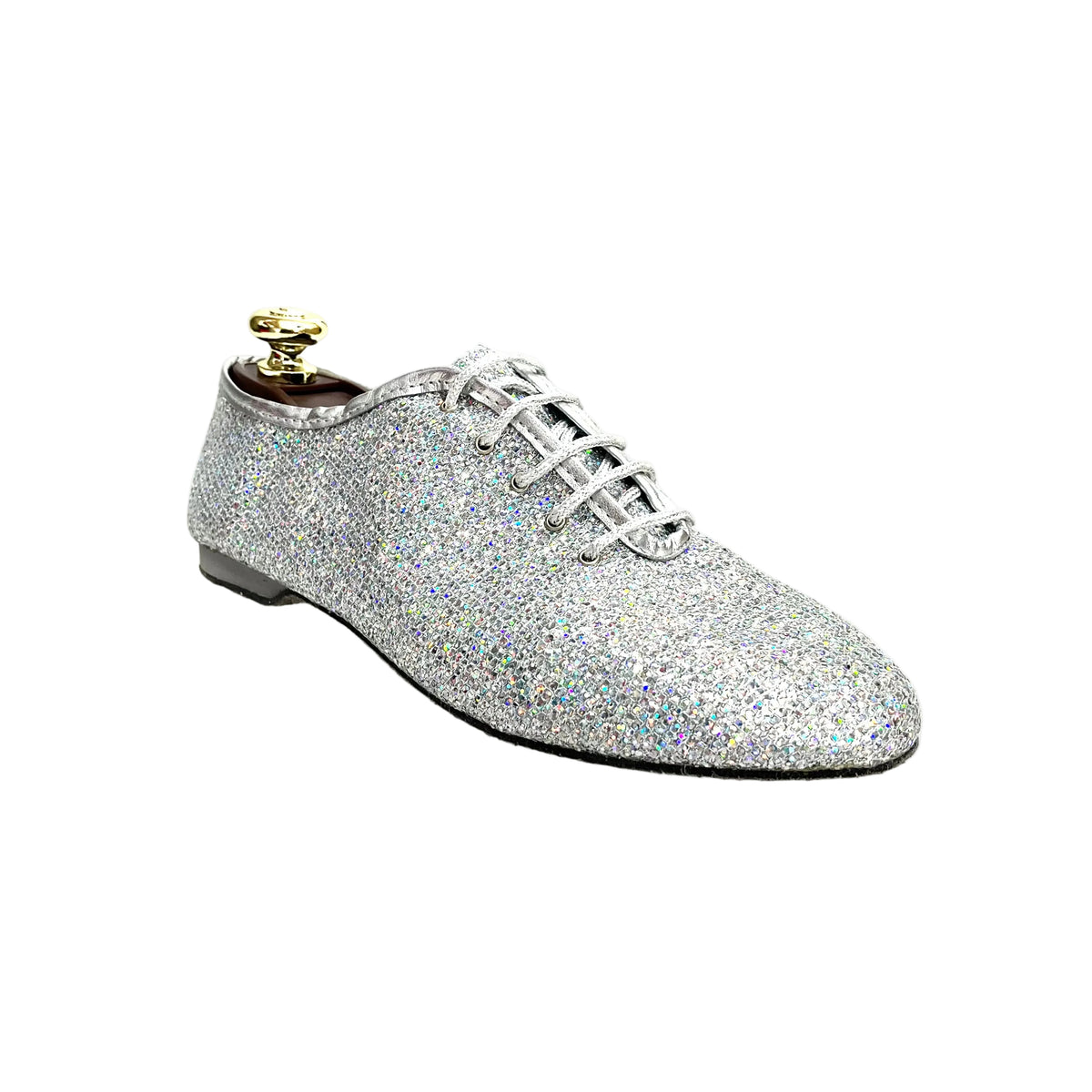 Scarpa Jazz Wish Dance Shop Jazz 03 in Prisma Silver con dettagli lucidi e suola in gomma, ideata per danza jazz.