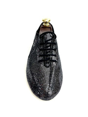 Load image into Gallery viewer, Jazz 03 Zebra - Jazz Shoe in Silk Satin Zebra Pattern Black Patent Profile