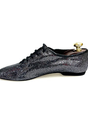 Load image into Gallery viewer, Jazz 03 Zebra - Jazz Shoe in Silk Satin Zebra Pattern Black Patent Profile