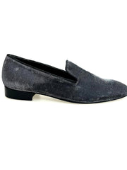 Carica immagine nella Galleria, Boris (MS20) - Mocassino da Uomo in Fish Satinato Silver con Forma Lunga Tacco in Legno Wish Dance Shop