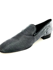 Carica immagine nella Galleria, Boris (MS20) - Mocassino da Uomo in Fish Satinato Silver con Forma Lunga Tacco in Legno Wish Dance Shop