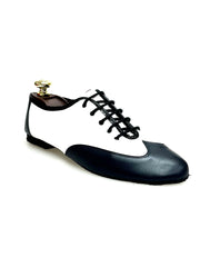 Carica immagine nella Galleria, EL MAMBO (J06L) - Jazz da Allenamento in Pelle Blu Notte/Pelle Bianca Wish Dance Shop
