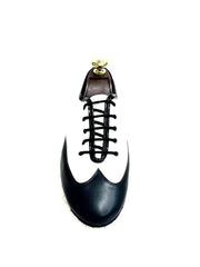Carica immagine nella Galleria, EL MAMBO (J06L) - Jazz da Allenamento in Pelle Blu Notte/Pelle Bianca Wish Dance Shop
