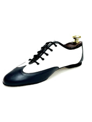Carica immagine nella Galleria, EL MAMBO (J06L) - Jazz da Allenamento in Pelle Blu Notte/Pelle Bianca Wish Dance Shop