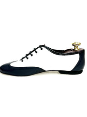 Carica immagine nella Galleria, EL MAMBO (J06L) - Jazz da Allenamento in Pelle Blu Notte/Pelle Bianca Wish Dance Shop