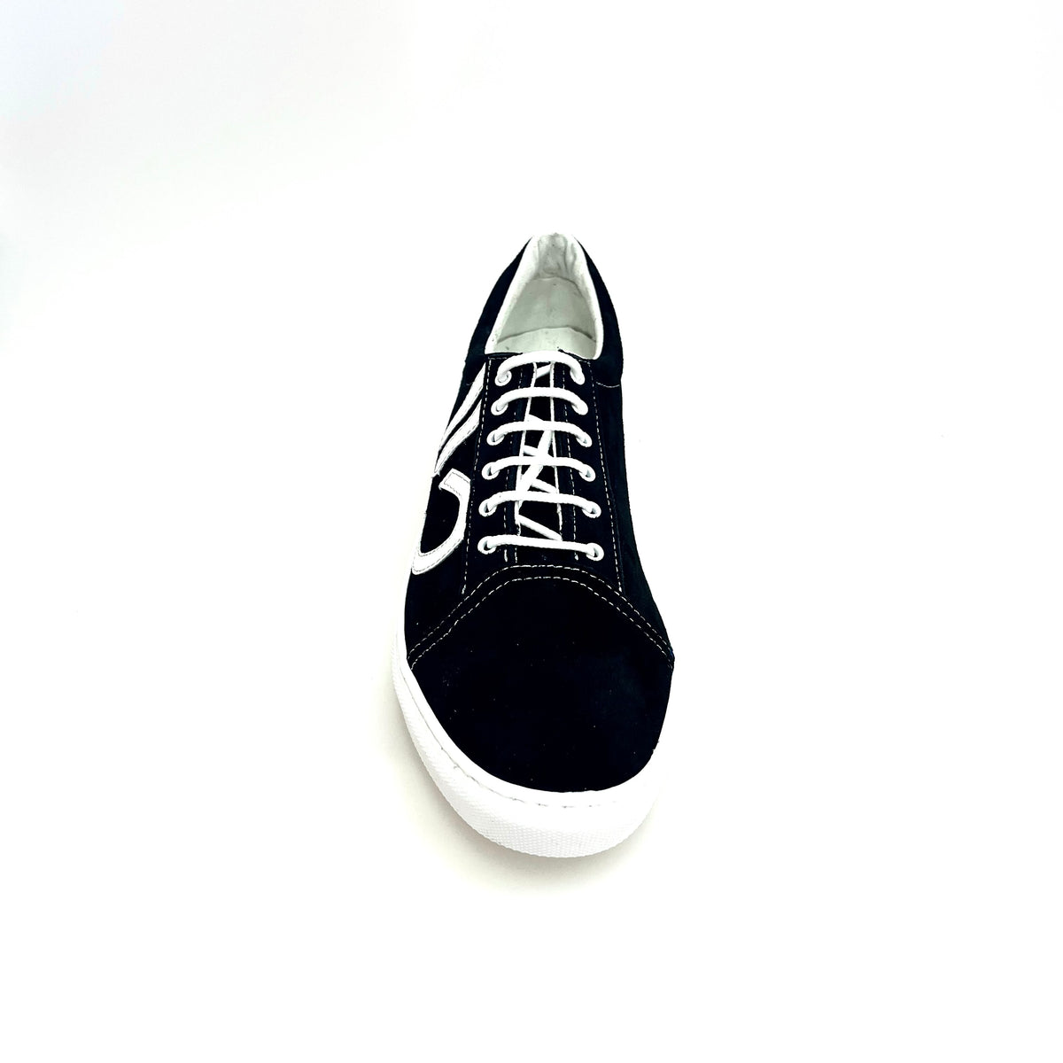 SNEAKER URBANKIZ EXTRACONFORT FLEX TESSUTO NERO ABBINATO A CUCITURE BIANCHE CON CASSETTA IN RESINA, vista tre quarti