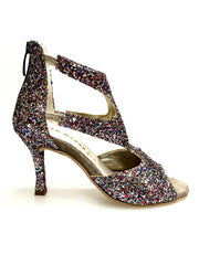 Carica immagine nella Galleria, Nina Kristall - Sandalo da Donna in Kristal Multicolor Foderato in Pelle tacco sottile a Rocchettino Wish Dance Shop