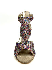 Carica immagine nella Galleria, Nina Kristall - Sandalo da Donna in Kristal Multicolor Foderato in Pelle tacco sottile a Rocchettino